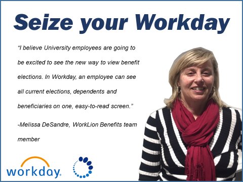 WorkLion's tweet photo. First up is @penn_state Benefits team member Melissa who loves the easy to view Benefits page #PennState #WeAre #SeizeYourWorkday #WorkLion https://t.co/Dvs2GtZbah