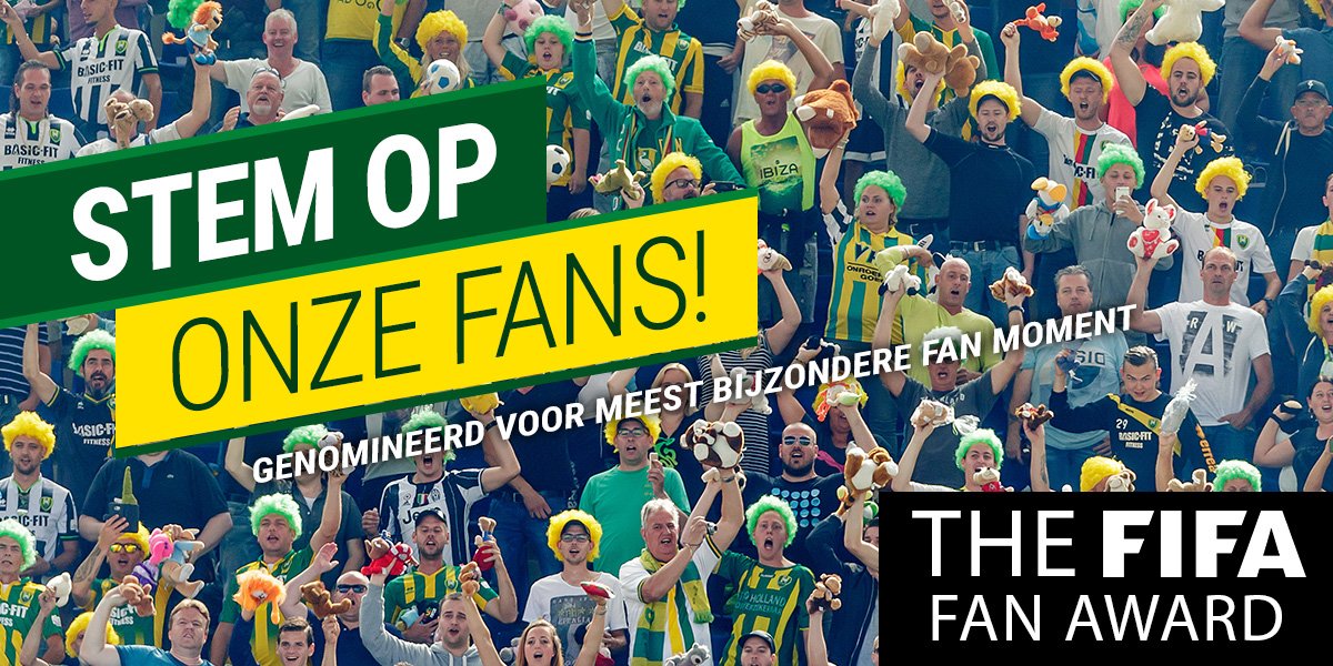 Onze fans zijn genomineerd voor de FIFA Fan Award vanwege de 'knuffelactie' bij Feyenoord! Allemaal stemmen via fifa.to/2hbjvDo