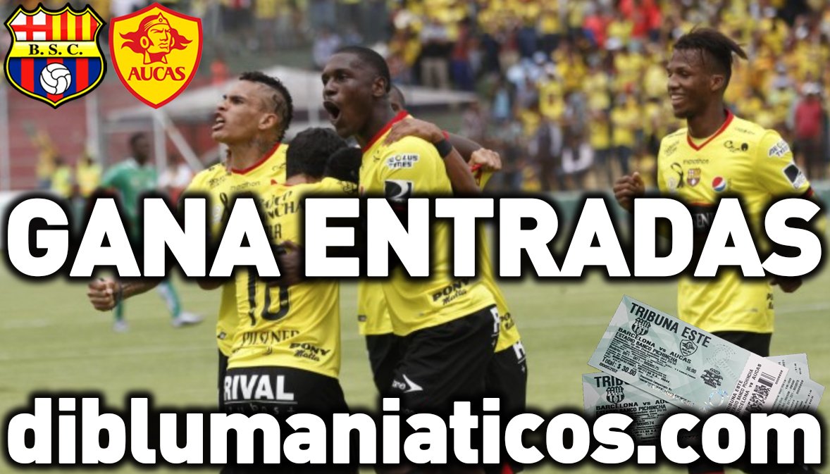 ¡HOY 12h30 EL SORTEO!

Regístrate en Diblumaniaticos.com y GANA entradas para #BSC vs. #Aucas, cortesía de <a href="/PollosBarcelona/">El Pollos Barcelona</a>.