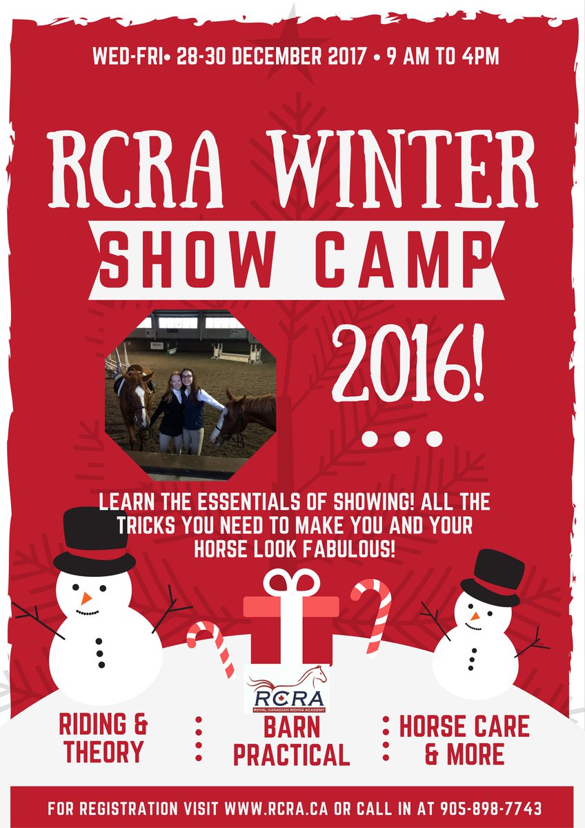 rcraontario's tweet photo. December is finally here! Show Camp is slowly approaching! Sign-up for a spot now!! #showcamp #horsecamp #hunterjumper #dressage https://t.co/rBoudFF8mA