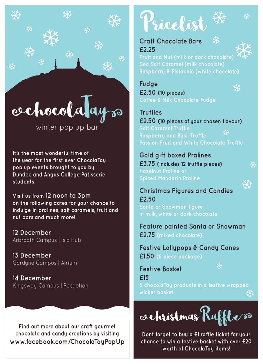 dundee_angus's tweet photo. Hi @HamptonDundee! ChocolaTay pop up bars on Mon 12 #Arbroath,Tue 13 #Gardyne &amp; Wed 14 #Kingsway from 12-3 🍫🍫🍫 https://t.co/ZgNcUwIWxT https://t.co/aPo49neOrX