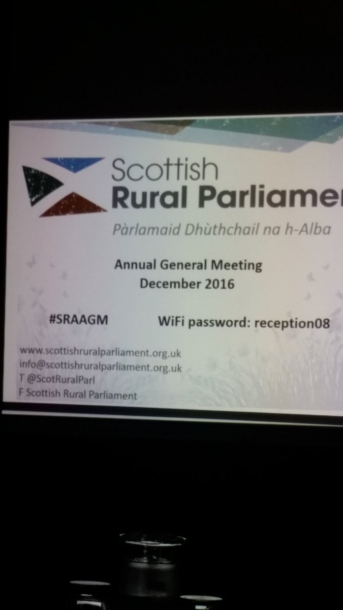 growbizscotland's tweet photo. Scottish Rural Parliament AGM in #Perth. Good opp to reflect on Brechin #srp2016 & to look forward. @ScotRuralParl @scotruralnet https://t.co/lci6tOSp3s
