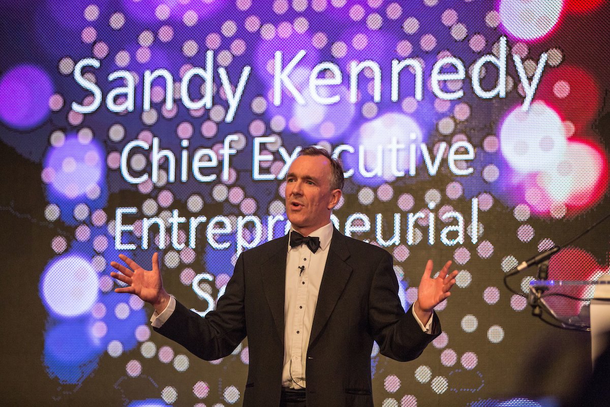 EntrepScot's tweet photo. Oh what a night... @kennedysandy on Entrepreneurial Scotland's Annual Celebration Dinner & Awards #ESAwards16 https://t.co/yNgiMhKZjR https://t.co/vZMmPeEqiM