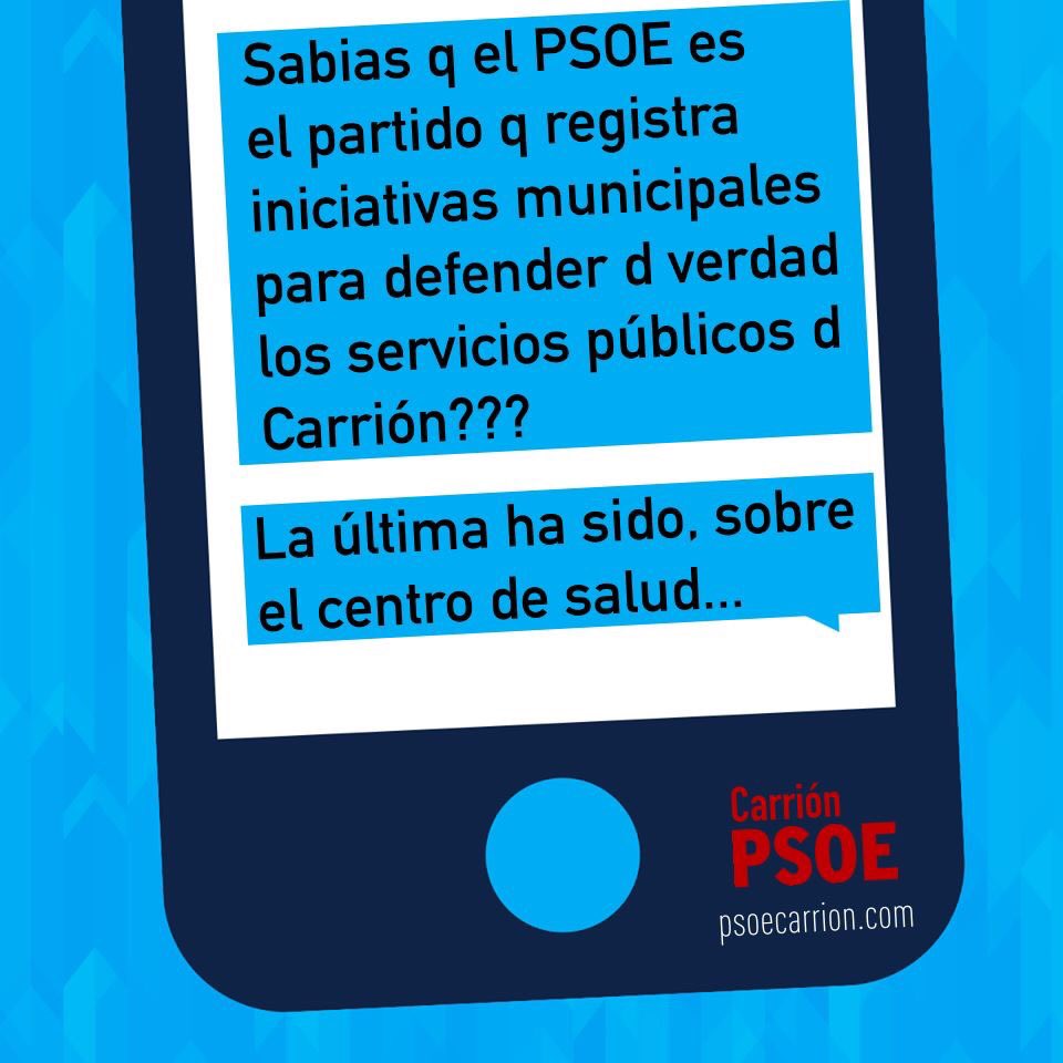 PSOECarrion's tweet photo. El @PSOE es el partido que más iniciativas ha registrado, en todos los ámbitos, en defensa de los ciudadanos y solucionando problemas. https://t.co/fJ4nqGNiLd