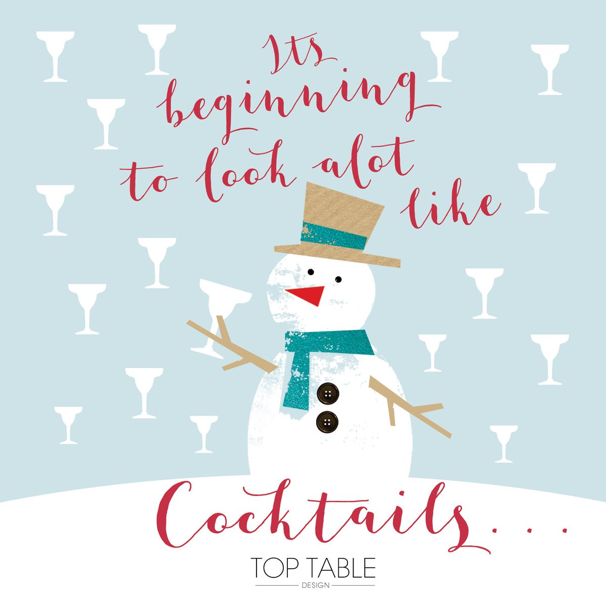 toptabledesign's tweet photo. Happy Friday! Cheers to the freakin' weekend.... we'll drink to that!😉😚🍸
#christmas #cocktails #party #ChristmasIsComing #FridayFeeling https://t.co/BNYCQN1t7g