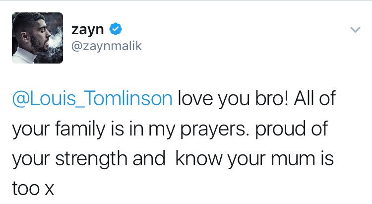 STYLATORARMY's tweet photo. Zayn's message to Louis! 😭❤️ #RIPJohannah https://t.co/hwpchfxgcs