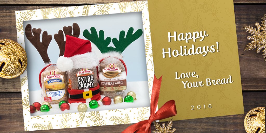 Wishing you a grainy holiday season. Love, Your Bread