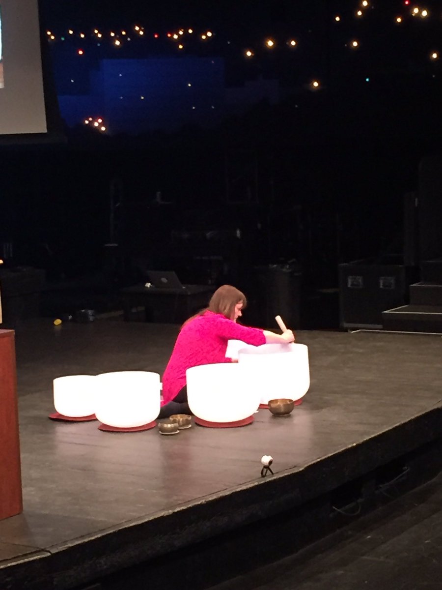 captioncomm's tweet photo. Sandee the Atx SingingBowlLady brought relaxing energies 2 kick start #cmatx! Thanks @vitamintalent and @CuveeCoffee 4 adding 2 the energy! https://t.co/0chvjtxEbL