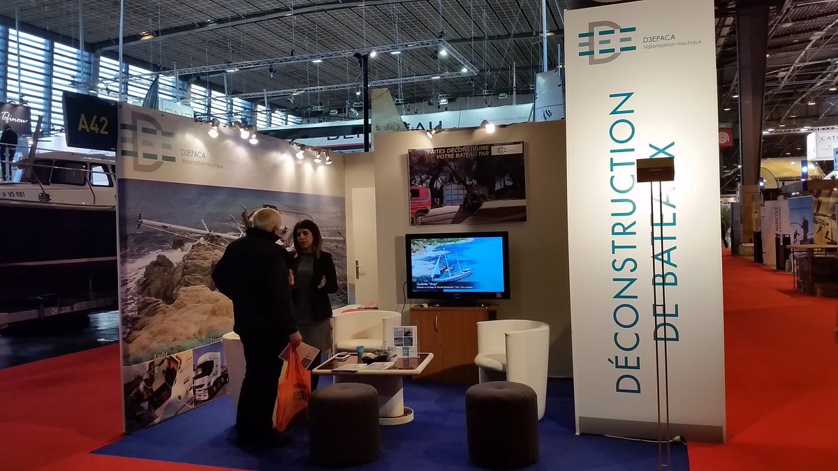 Leruste2's tweet photo. #nautic2016 #deconstructiondebateaux  #recyclage @d3epaca rendez-vous stand A42 pour la nocturne. https://t.co/KUG28muYCg