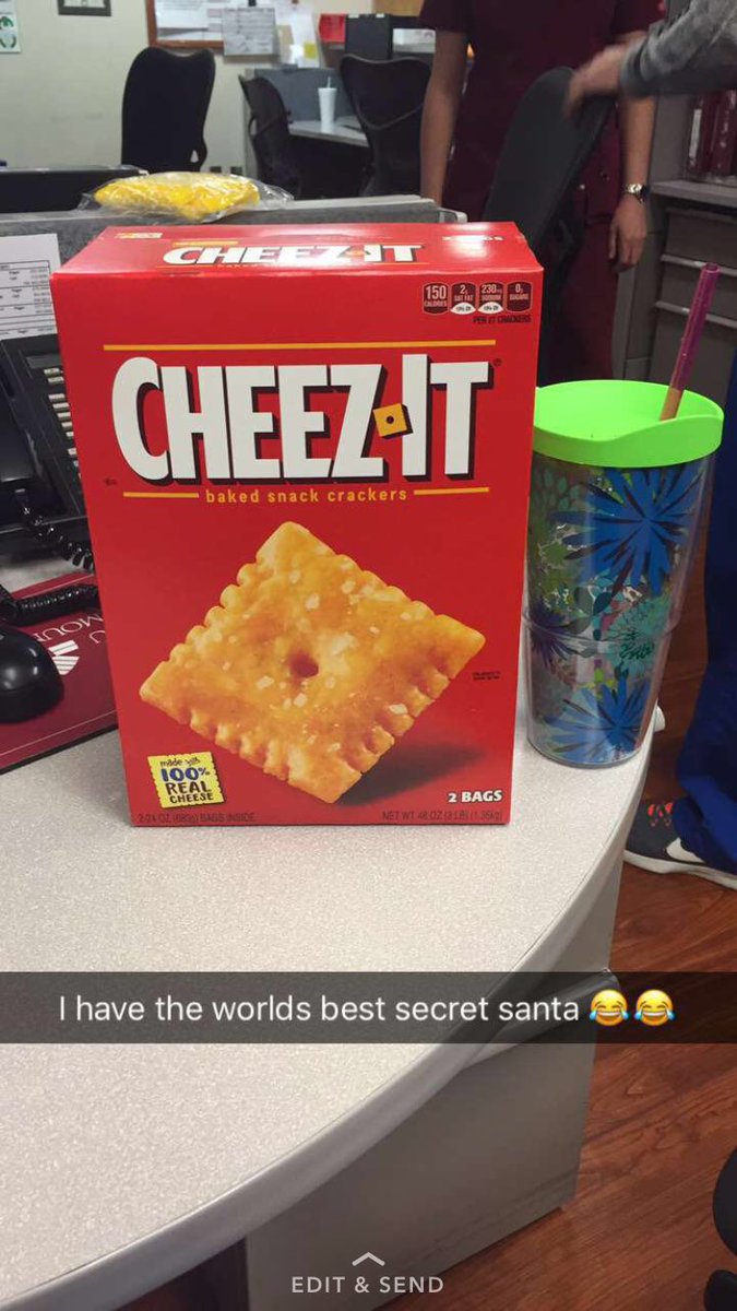 kellylehrer's tweet photo. If you don't have a giant box of Cheezits I feel bad for you son, I got 99 problems but a snack ain't one ❤️️🎉😍 @cheezit https://t.co/9byQsMdu2A