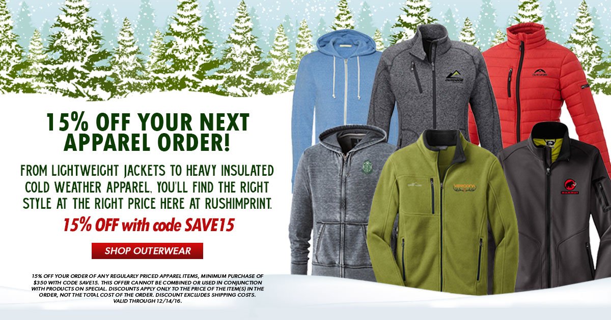 Save 15% on all regular priced apparel orders over $350! #SALE bit.ly/2htmpmC