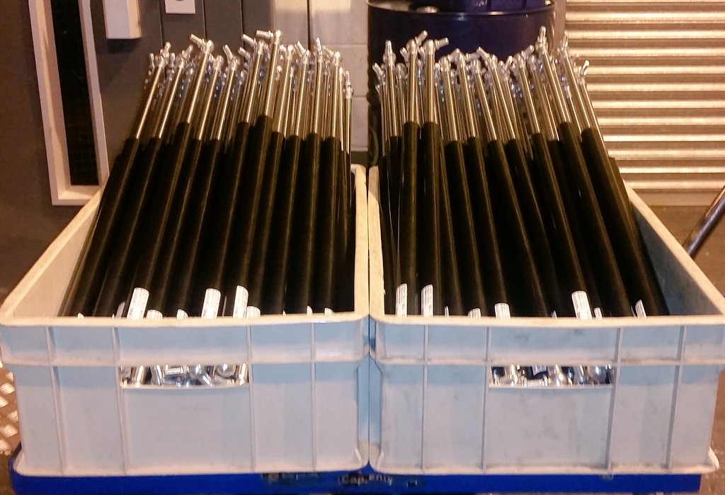 Big batch of Gas Springs done today . They will be fitted to stillage cages . 🖒