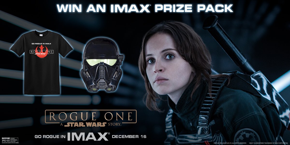 RT for a chance to win this #RogueOne <a href="/IMAX/">IMAX</a> prize pack! See Rogue One in #IMAX next week: regmovi.es/2gNyvdJ