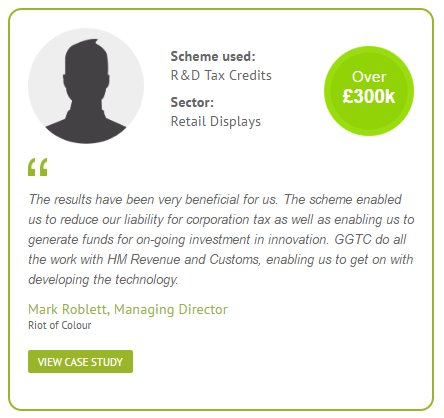 GGTC1's tweet image. Case study on how R&amp;amp;D Tax Credits bring a new dimension to display materials company’s finances hubs.ly/H05tP-B0 #UKTax