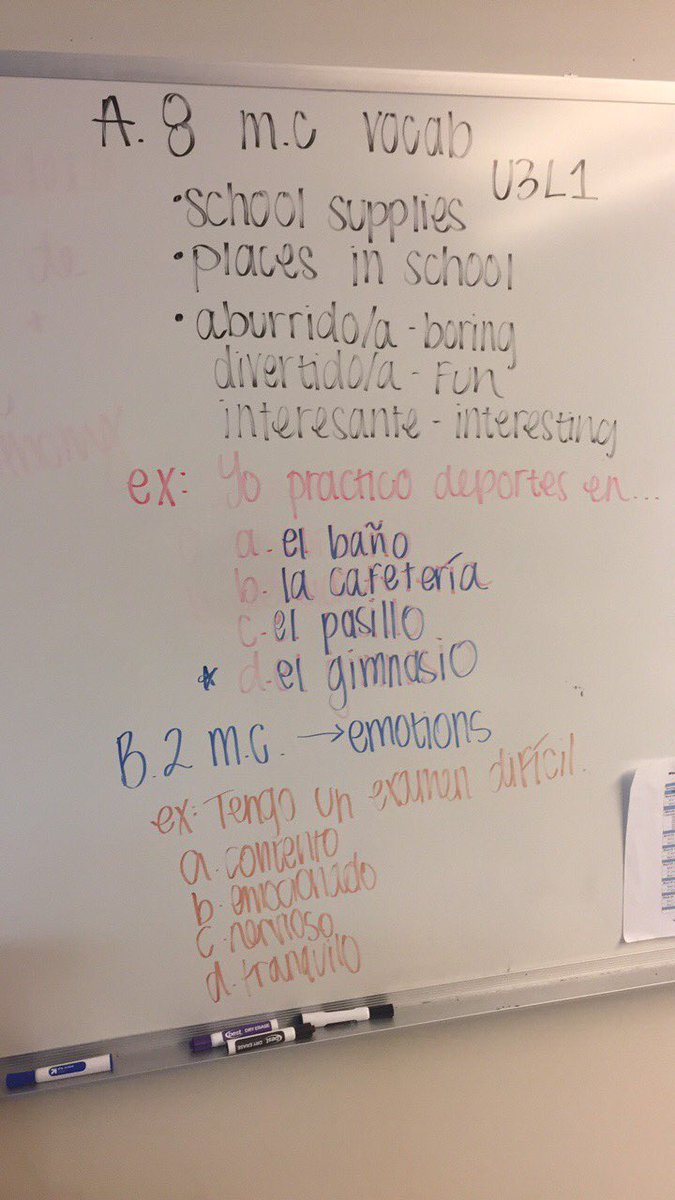SrtaStepp's tweet photo. SPANISH 1 CP 1 EXAM REVIEW .. this is me making it hard for you to fail 😊 https://t.co/SAm5T81WXh