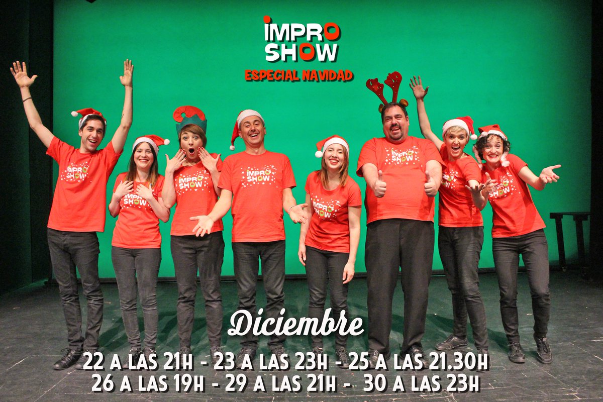 PLANETAIMPRO's tweet photo. Ya Llegó la NAVIDAD! Ven a celebrar con nosotros Te esperamos como siempre en @SomTeatreneu #improenbcn #321IMPRO #elmejorplan #navidadenbcn https://t.co/CXyTUu12QP