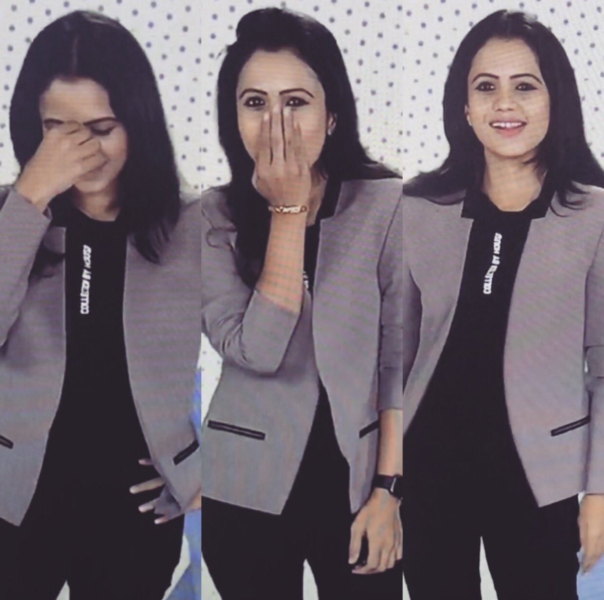 iamManimegalai's tweet image. Stone Coloured Women Blazer From Globus for sun music Live 🙌