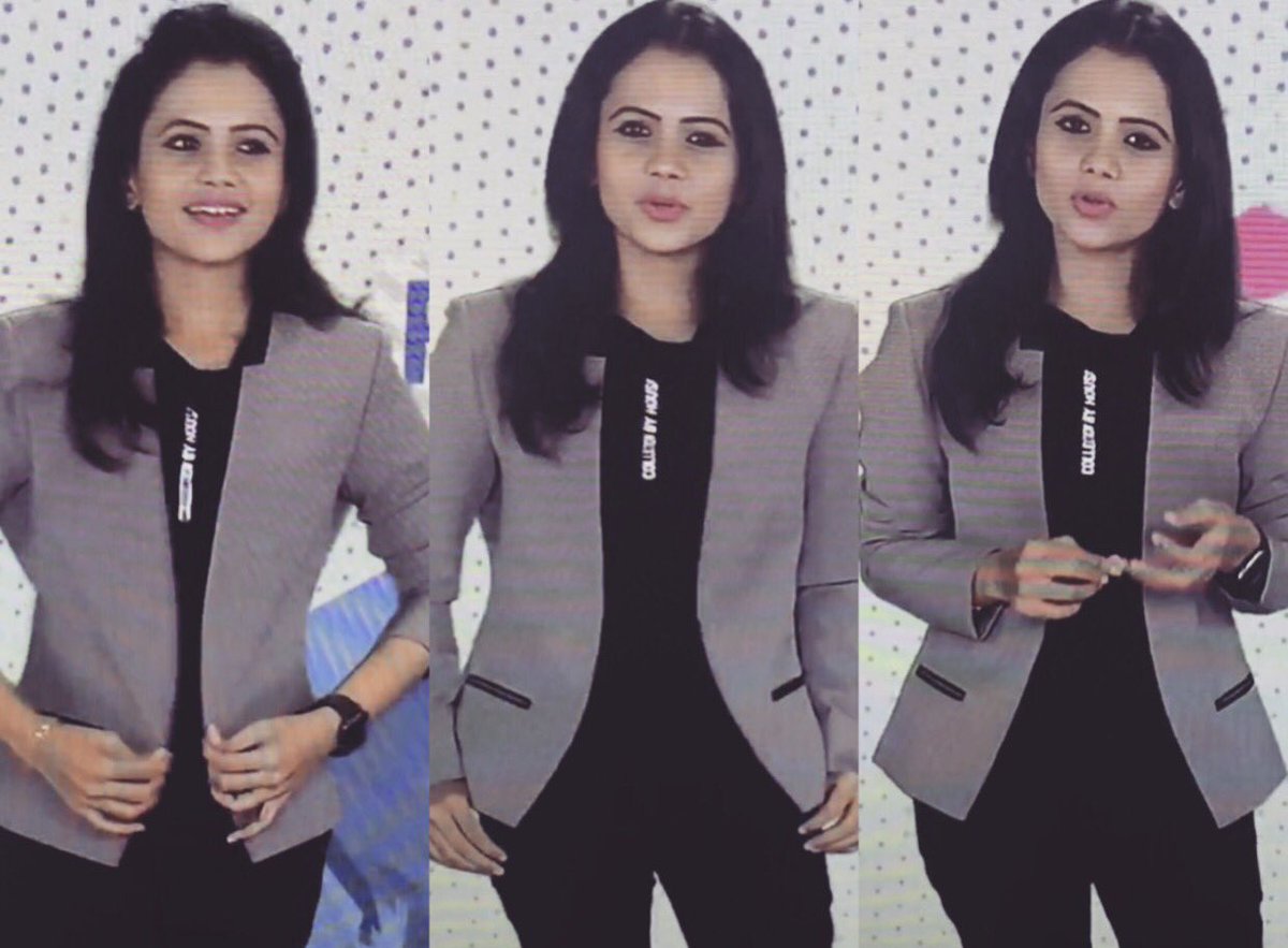 iamManimegalai's tweet image. Stone Coloured Women Blazer From Globus for sun music Live 🙌