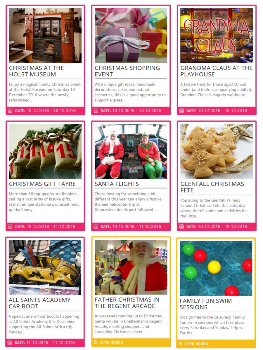 This weekend's events and activities including car boots, gift fairs, flights with Santa and more.
For details visit cheltenhamrocks.co.uk/events