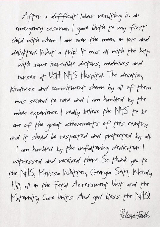 #bigupthenhs. Great letterfrom Paloma Faith.