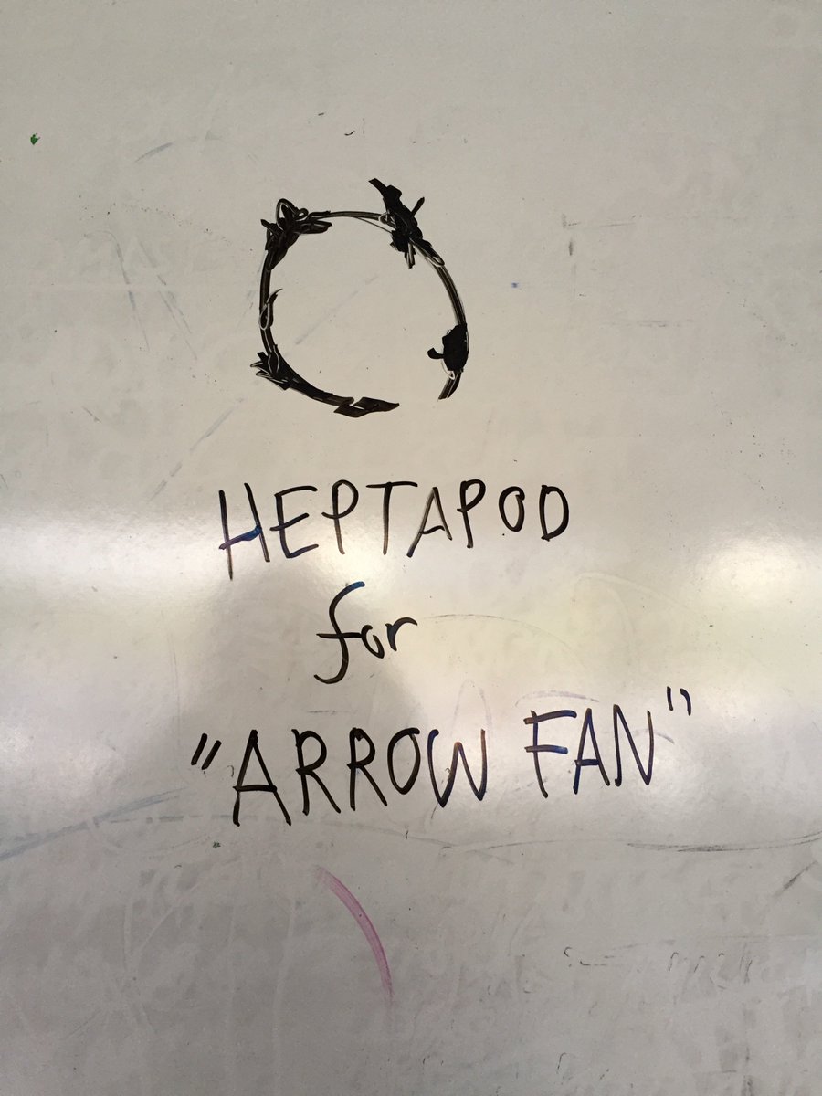 my longest-standing writer buddy in H-wood <a href="/HIGHzurrer/">Eric Heisserer (on hiatus)</a> just left a very special graffito on my office white-board MADE MY WEEK #arrivalmovie