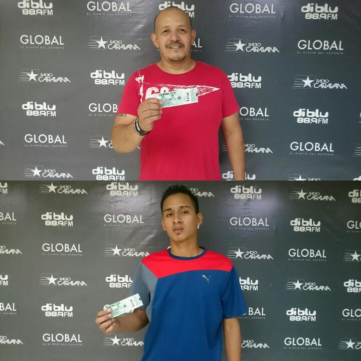 Ellos se registraron en Diblumaniaticos.com y ganaron entradas para BSC-Aucas, cortesía <a href="/PollosBarcelona/">El Pollos Barcelona</a>.

Eduardo Lemos
Jorge Flores