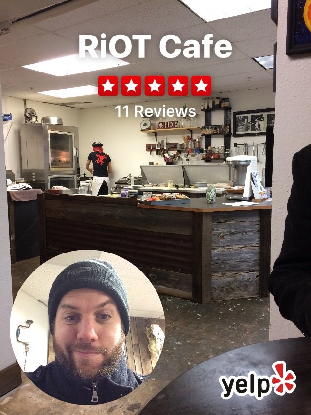 whatworkswire's tweet image. I'm now the Duke of RiOT Cafe! #Yelp #Yelfie
Great day for a RiOT meal (as is every day!) yelp.com/biz/riot-cafe-…