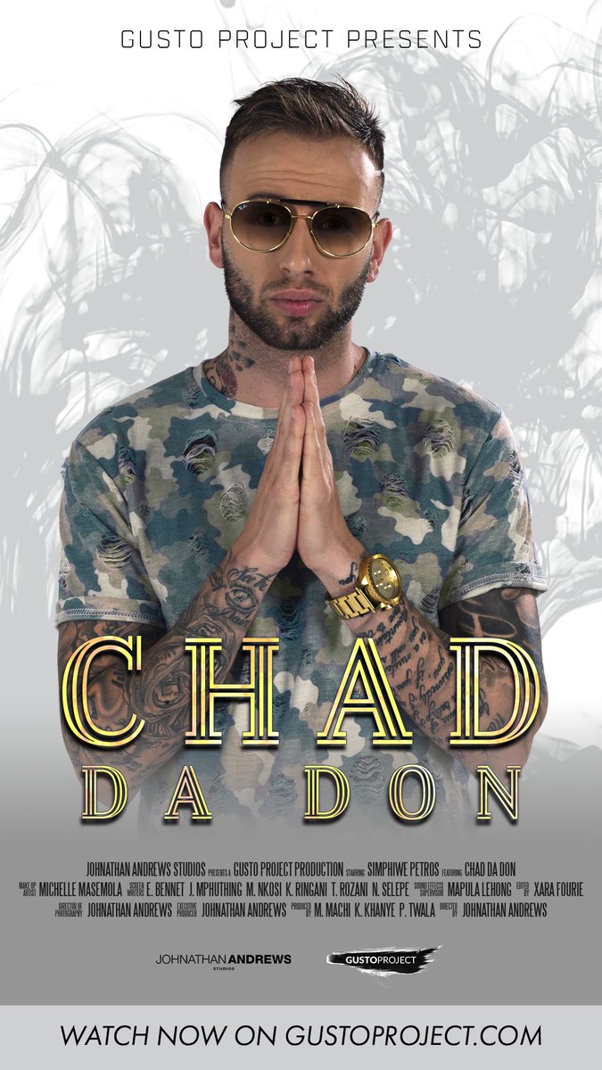 SimphiwePetros's tweet photo. It's official! Our latest #GustoProject episode with @ChadDaDon is here! 🎉🎶
Click here to check it out👉🏾https://t.co/bIf6cKO5Zm #ChadOnGusto https://t.co/GB4nifTQen