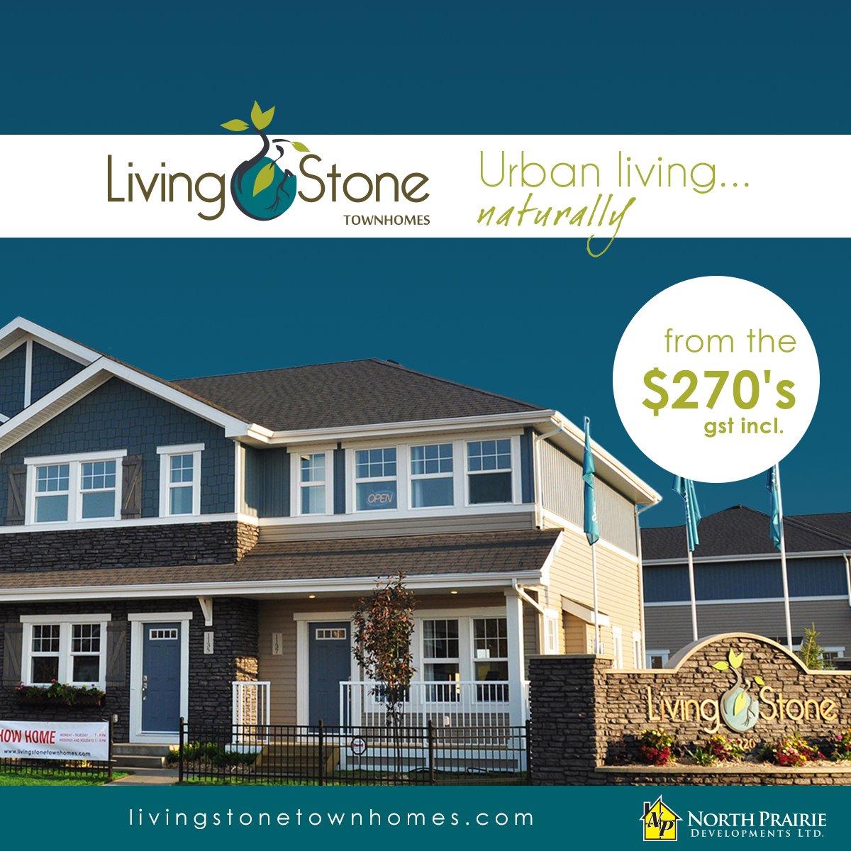 NorthPrairieDev's tweet image. Visit our show home at 1220 Pringle Way this weekend from 1-5 pm! . Learn more here livingstonetownhomes.com