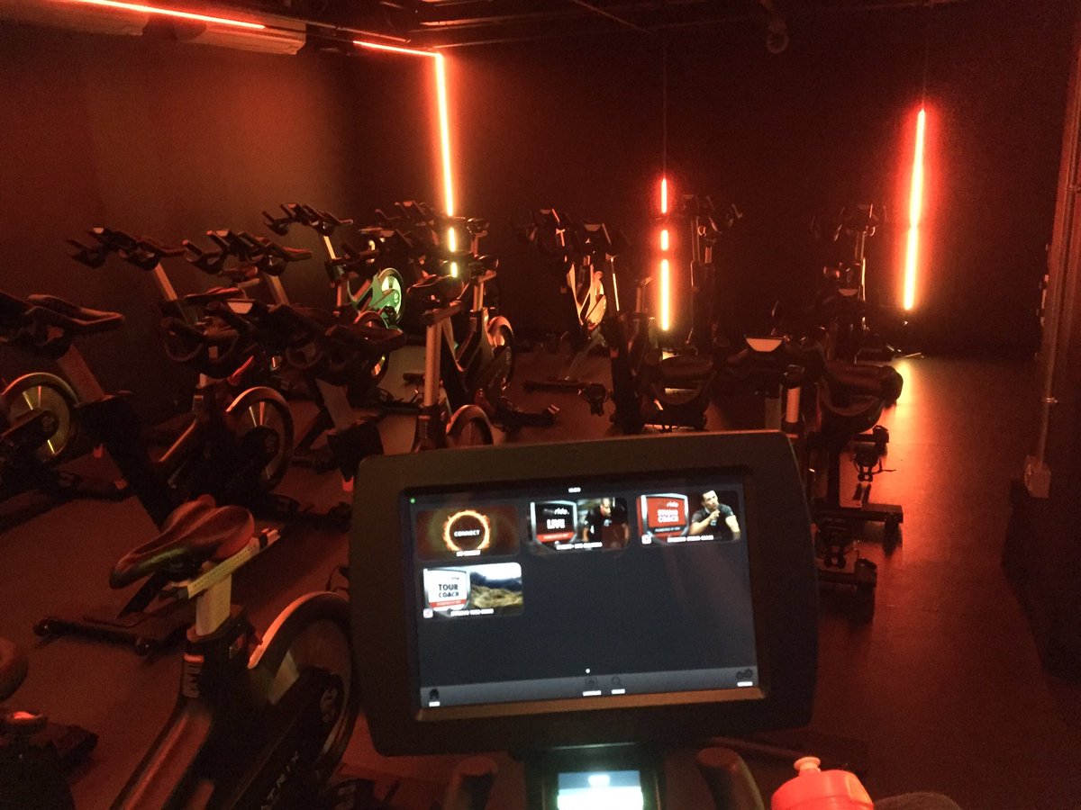 spinbella's tweet photo. Studio ready. #matrixic7 ready #spininstructor ready! @GYMBOXofficial #Victoria #bikesandbeats 18:15 https://t.co/EwQakkokK2