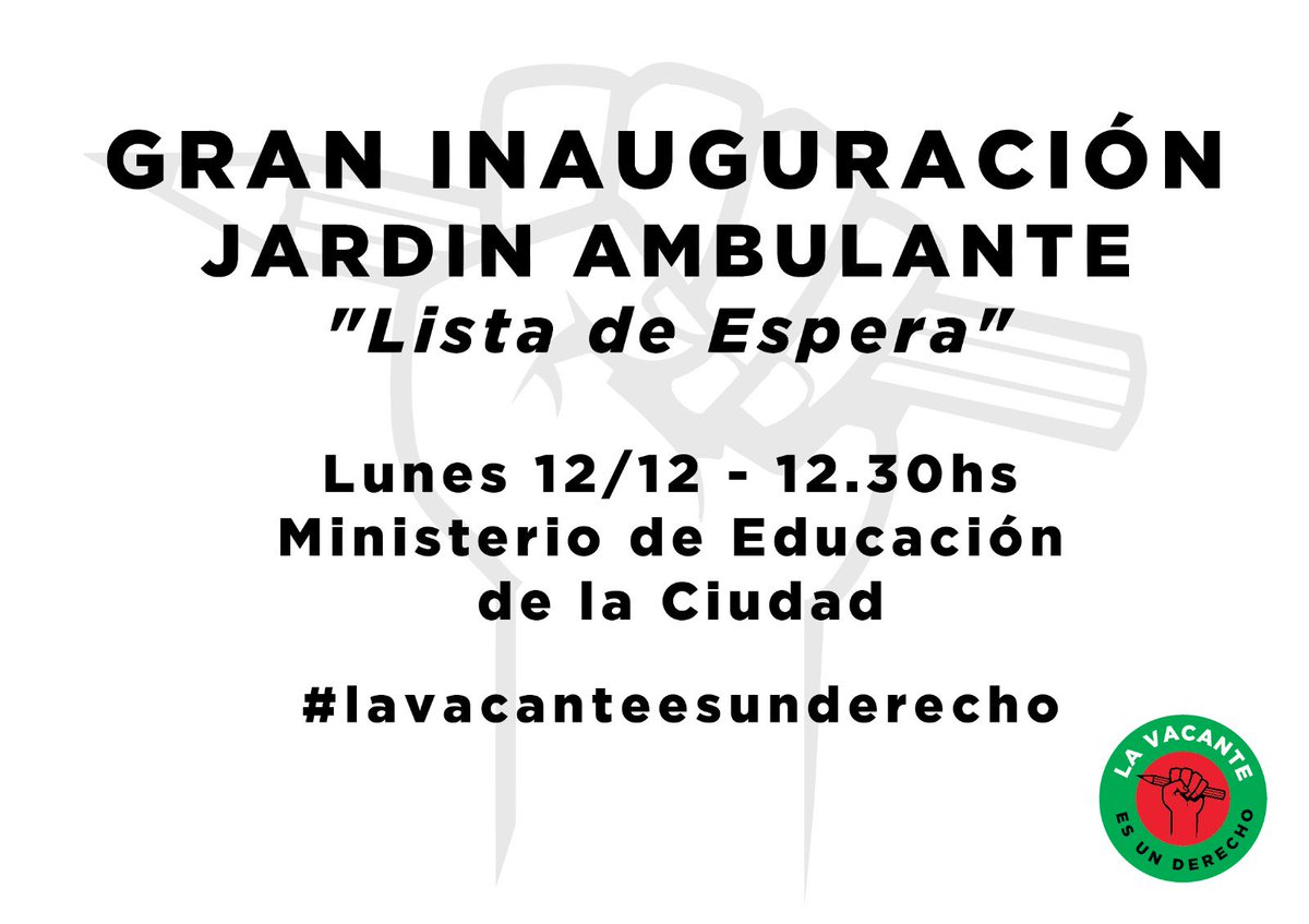 Vamos a estar pre-inscribiendo a todxs lxs niñxs (o a lxs que se sientan niñxs!) a nuestro hermoso Jardín Ambulante "Lista de Espera"