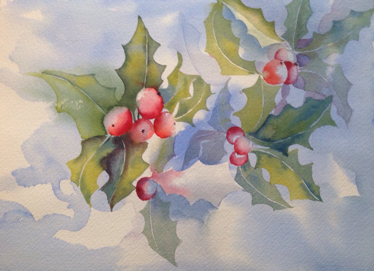 #watercolours for Christmas