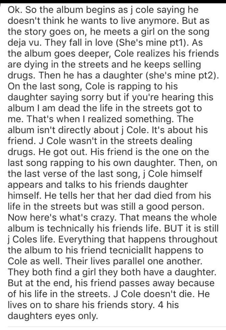 DailyRapPics's tweet photo. The story of '4 Your Eyez Only' @JColeNC 🙌🏽 https://t.co/TAuk6gt6cO