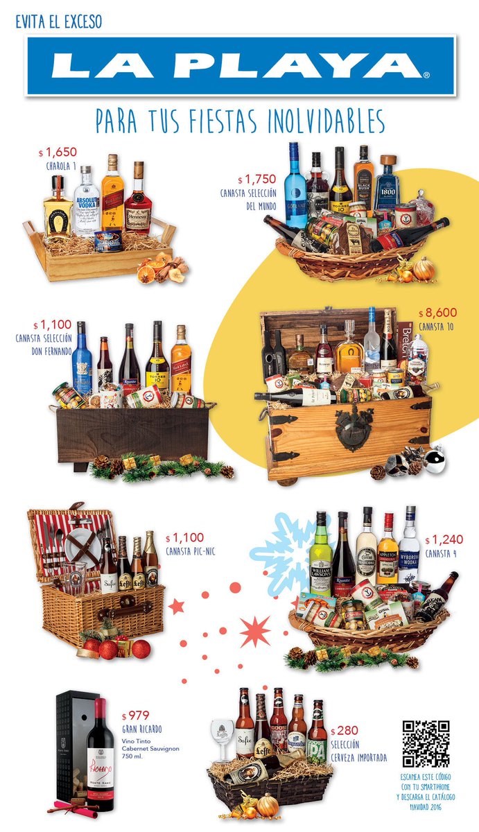 Superlaplaya's tweet photo. Algunas de las promociones, regalos y #CanastasNavideñas que podrás encontrar en nuestras sucursales. https://t.co/ZKU0gCaU3A