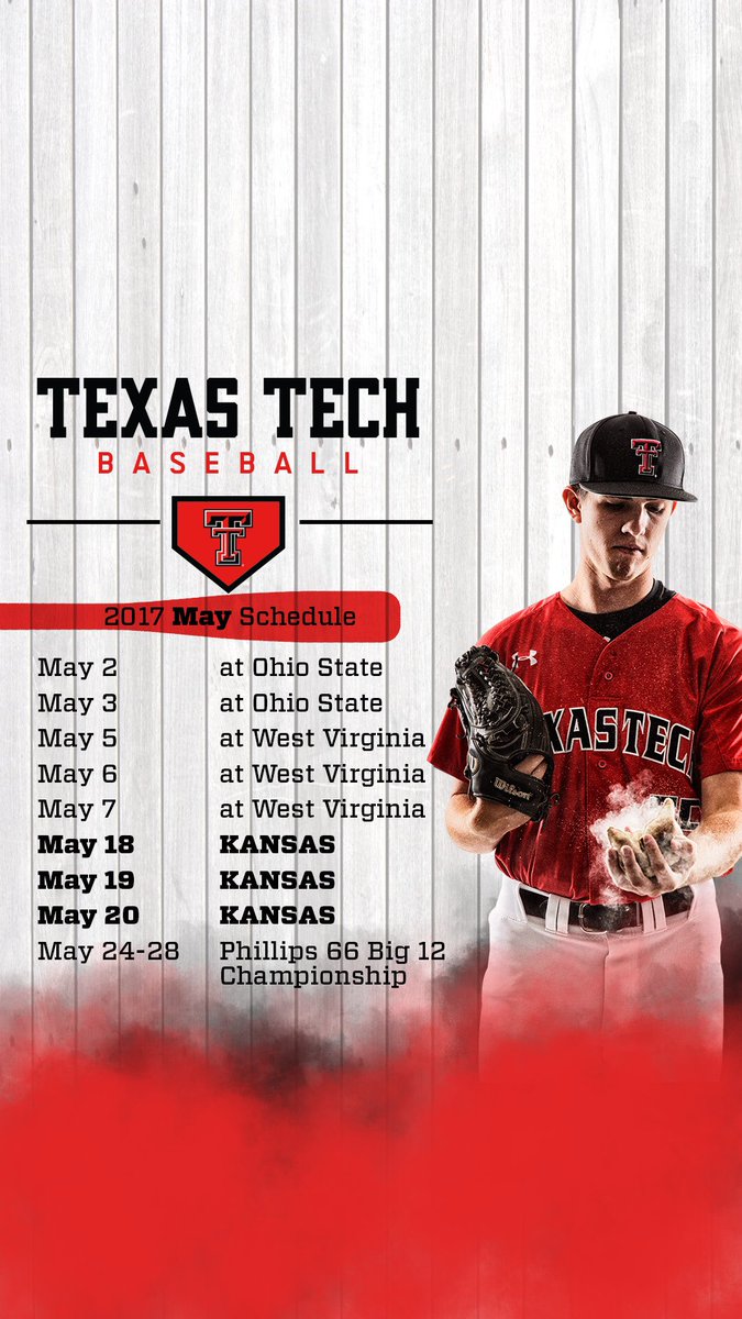 2017 Red Raider Baseball MonthbyMonth Schedule Wallpapers r/TexasTech