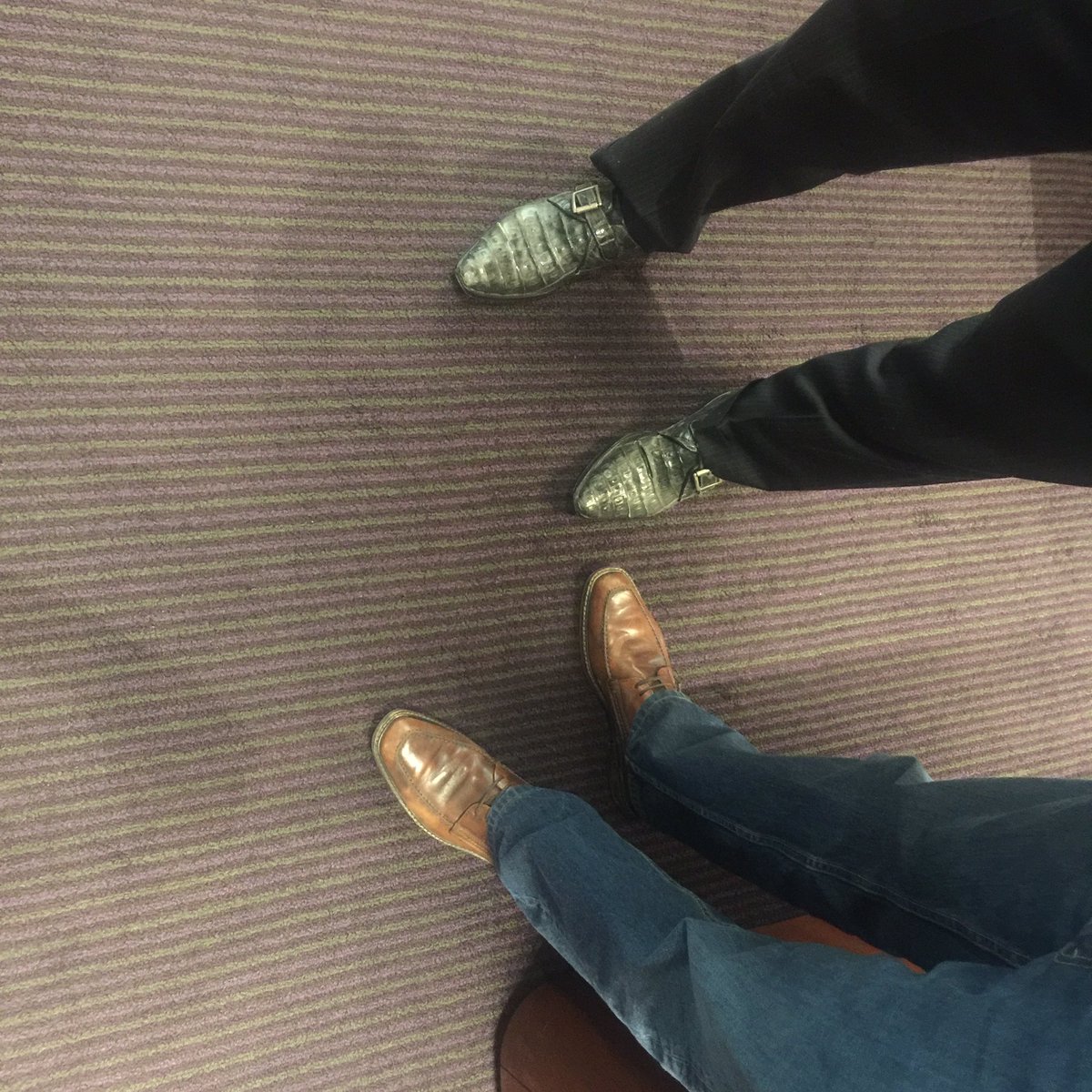 CapriceGreenber's tweet photo. A first - @Dorry_Segev outdresses @jdimick1 for a lecture but the shoes never lie.  #freakyfriday #surgicalstyle https://t.co/oPJgNq88Ua