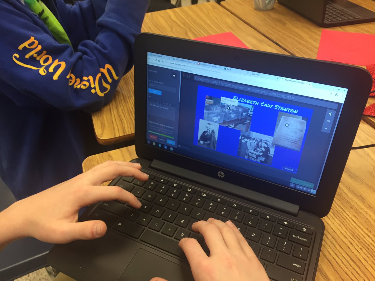 mrs_jcarpenter's tweet photo. SS7 students using Google Drawings and Thinglink to create digital exhibits @MsVanHorne @IngaMast @IMSEagles #vbits https://t.co/83tAKkbEbH