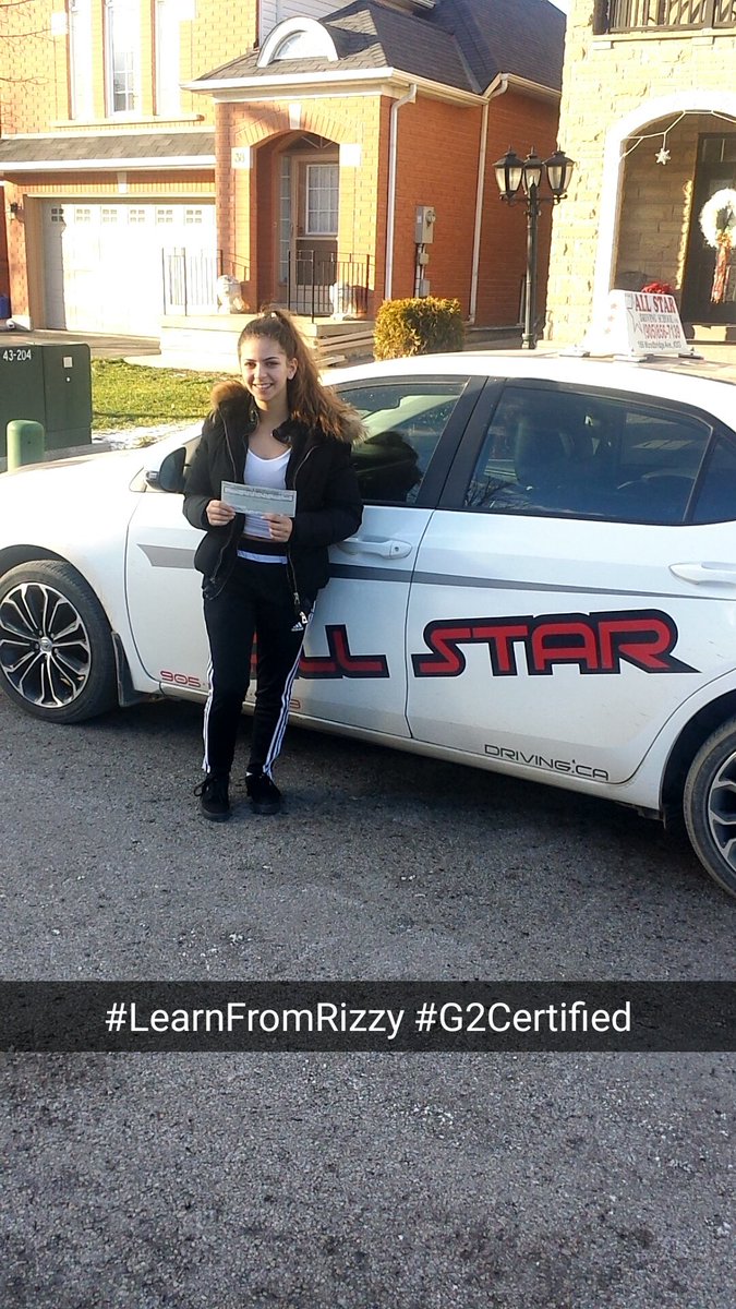 RIZWAN_ALLSTAR's tweet photo. CONGRATULATIONS TO @samantha1dstyle ON PASSING HER G2 ROAD TEST at ALL STAR DRIVING SCHOOL! #Woodbridge #LearnFromRizzy #G2 #Pass https://t.co/jzzBgPBbOD