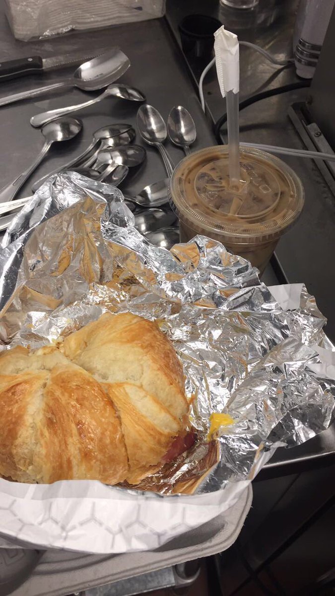 Drdremc's tweet image. Egg sandwich and iced coffee is the key