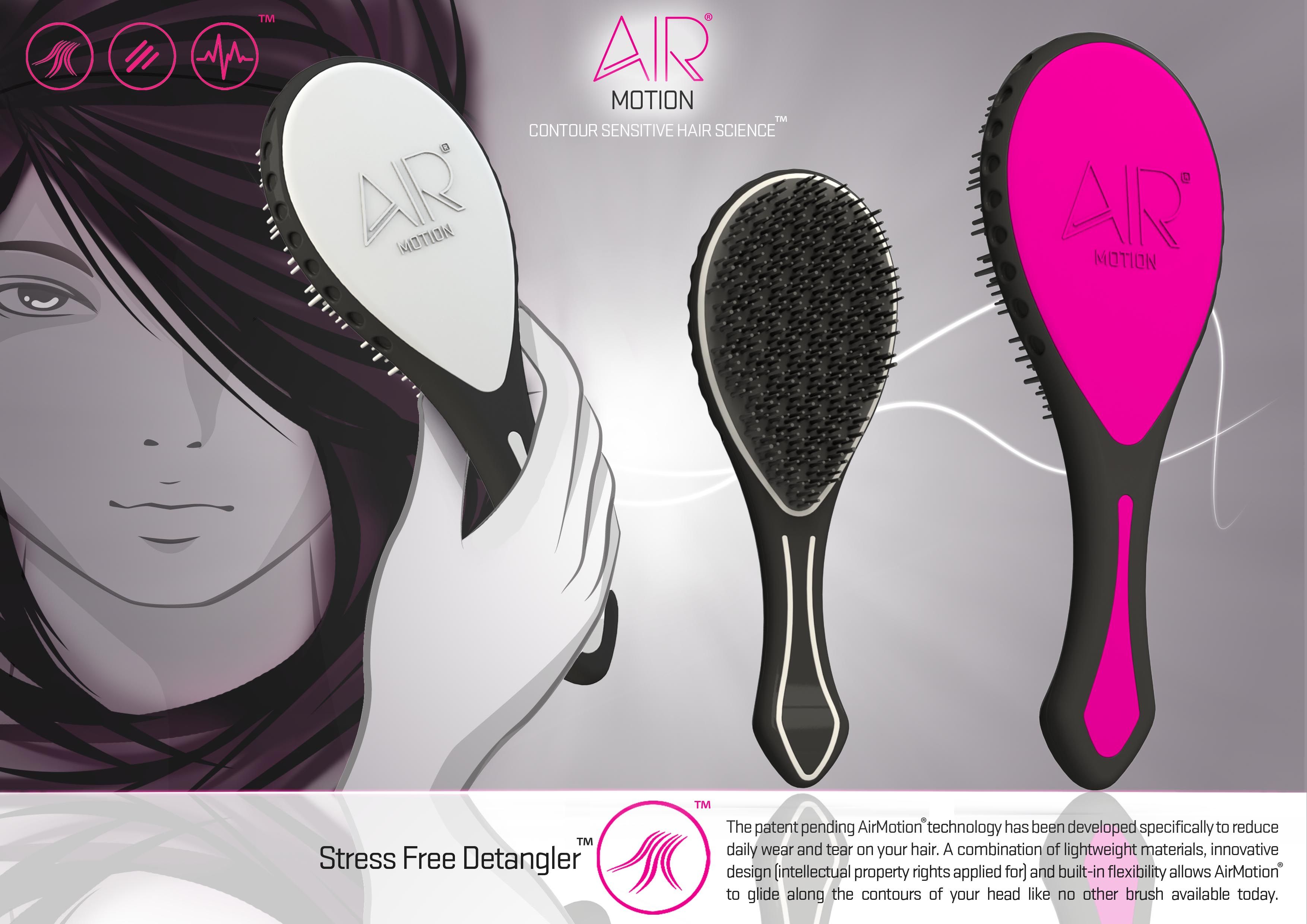 Air motion clearance hairbrush