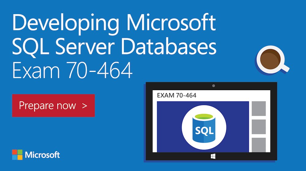 SQLServer's tweet photo. Go beyond the basics with #SQL #DBdev series from #Microsoft on edX as you prep for exam 70-464 https://t.co/SgrT3lCfMO https://t.co/JuujHwSOO0
