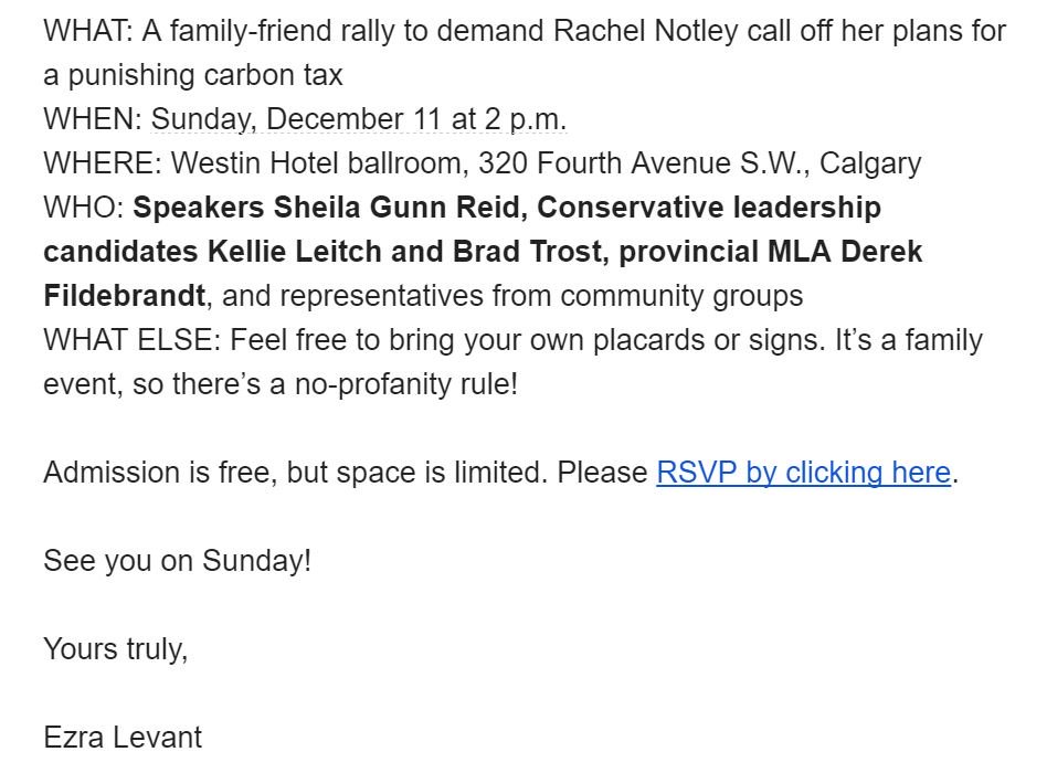 fakeezzie's tweet photo. I am more than excited 2Have received my personal invite to the #yyc #Rebel rally on Sunday. Looking forward to meeting Leitch & SGR #ableg https://t.co/diGVaOs401