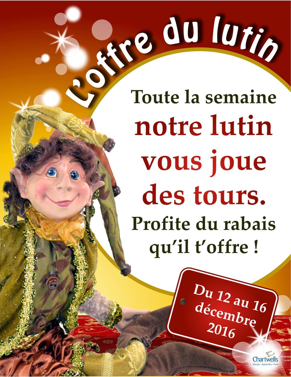 chartwellsQC's tweet photo. DÈS LUNDI....Ne manquez pas les tours joués par nos lutins!! https://t.co/JyGASh8yHN
