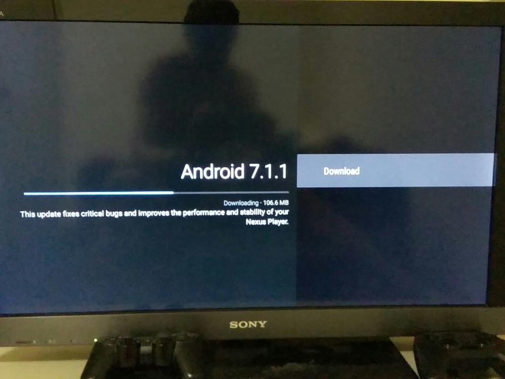 AdrianGHughes's tweet image. Android 7.1.1 for #NexusPlayer as we speak. HDMI CEC fixes aplenty.