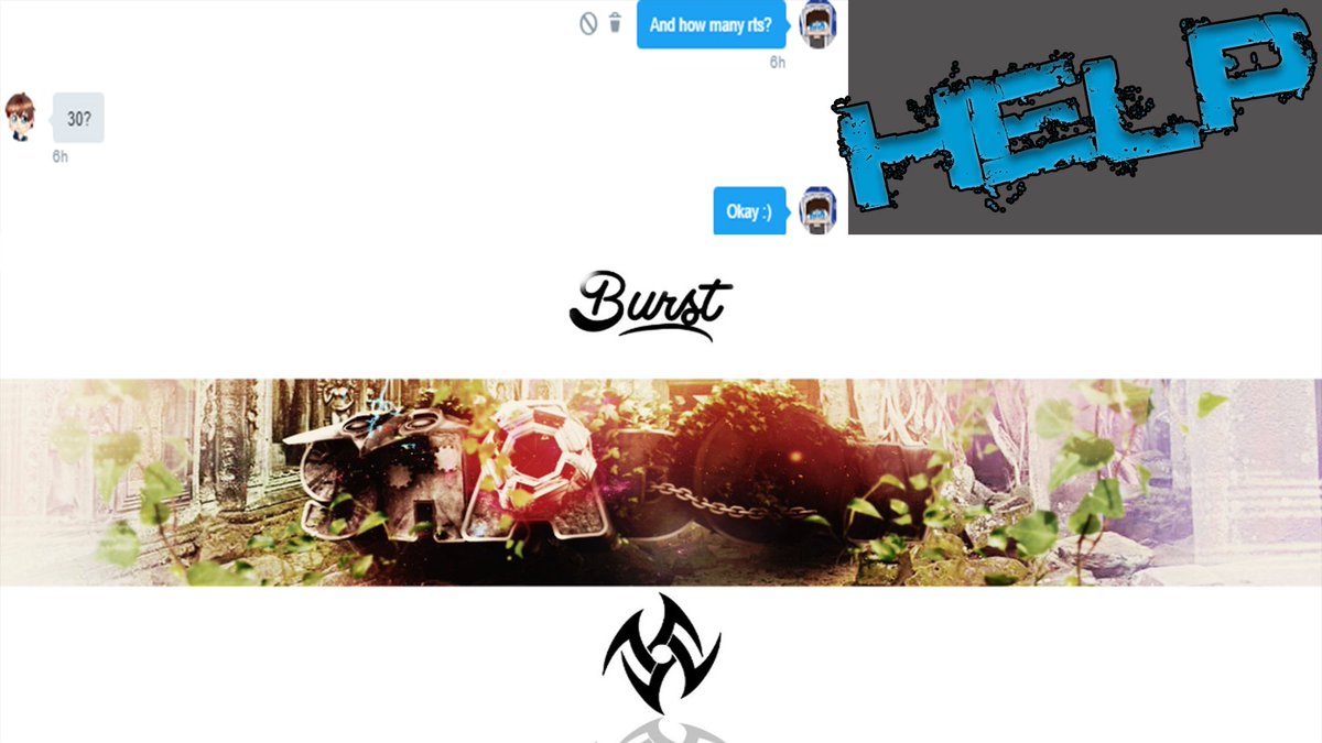 Assaultbro's tweet image. Hey guys do me a BIGGGG favor and help me get 30 Rts for a new banner for the future of my channel(secret) please!! Creator~@ItsNotBurst #rt