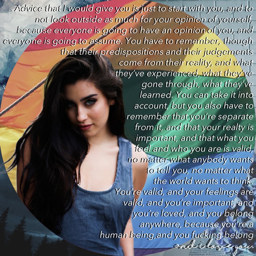 edexn's tweet image. Lauren's response to "what advice would you give to LGBTQ teenagers passing through difficulties?"💘