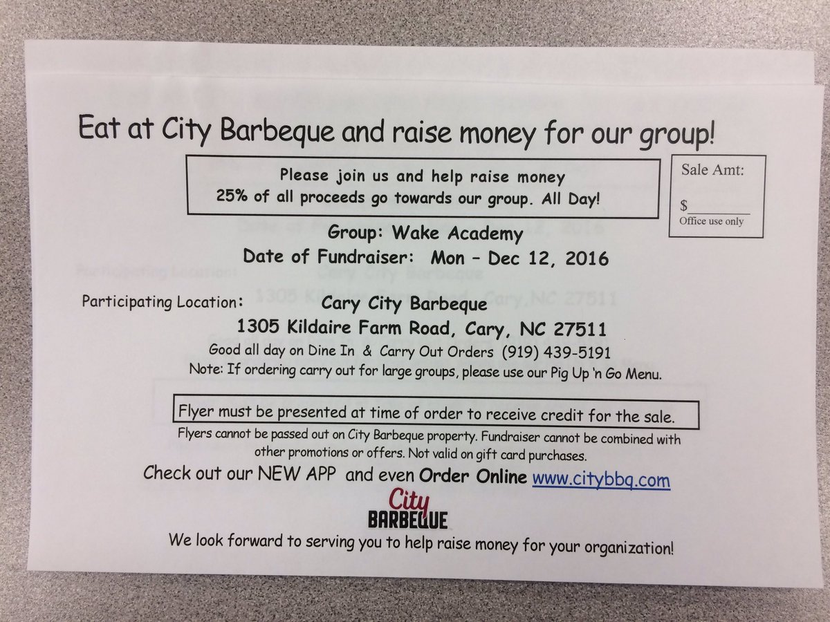 wakeacademy's tweet photo. #citybbq #wakeacademy #fundraiser #checkitout #spreadtheword #sharethepicture https://t.co/drltlWDomn
