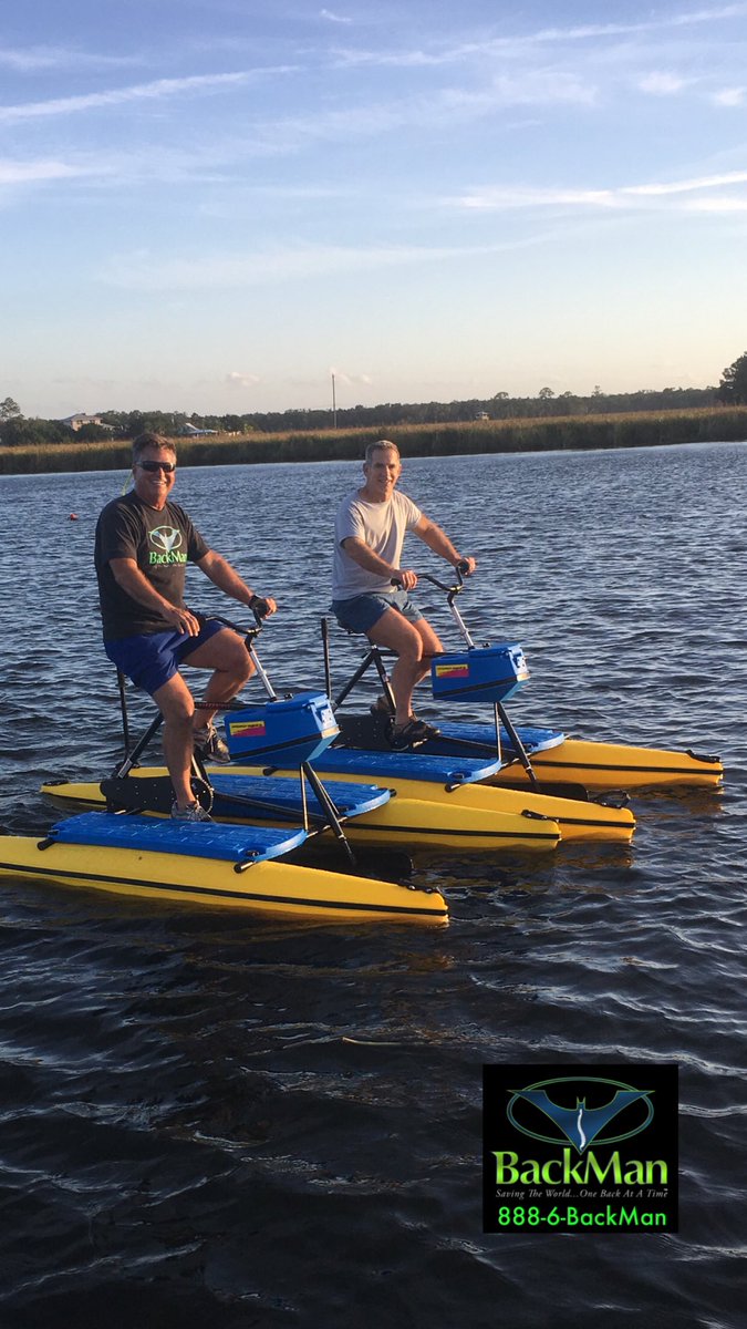 BackManSpinal's tweet photo. Check out Dr. Chambers and his life long friend Dr. Mark Edmiston as they work out on their Hydrobikes in Homosassa, FL. #FitnessFriday https://t.co/VPGxuwmm2d