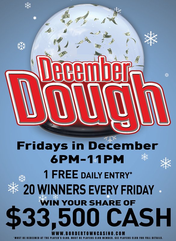 Come out tonight for our December Dough promotion!!