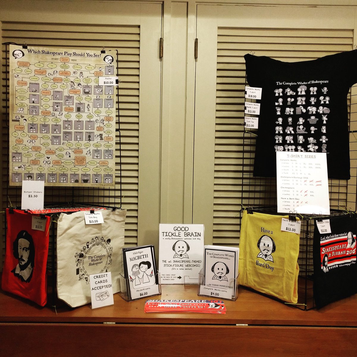 GoodTickleBrain's tweet photo. Figuring out my table layout for tomorrow's @TinyExpo at @aadl! Stop by and say hello! https://t.co/qlrRA18MIX #tinyexpo https://t.co/oh5NEOZRnQ